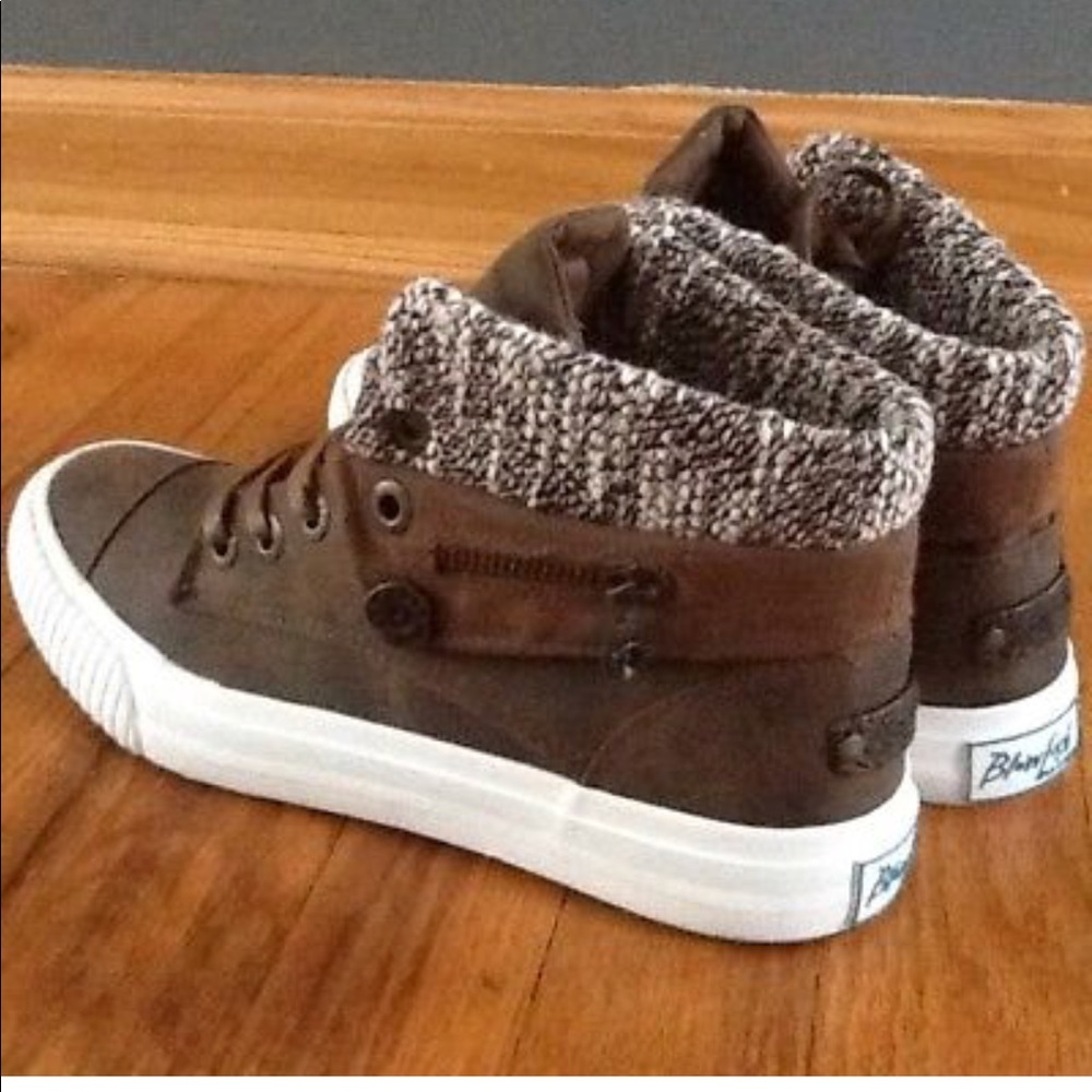 Blowfish Brown & White Hightop Sneakers